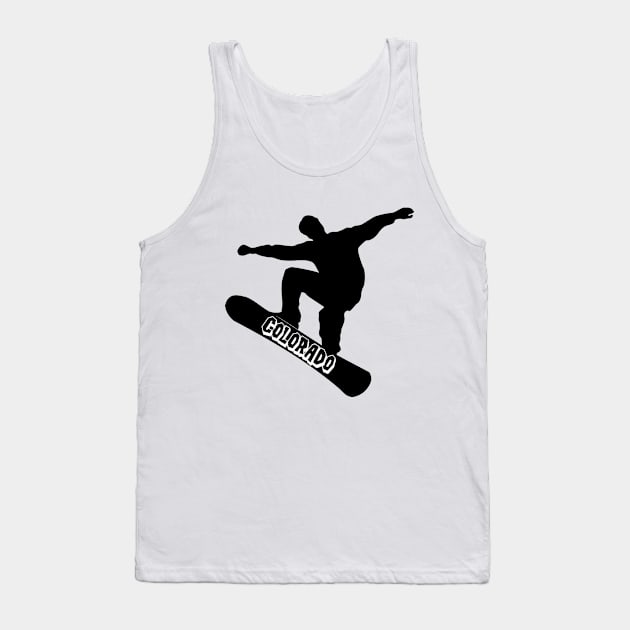 Snowboarding Tank Top by colorsplash